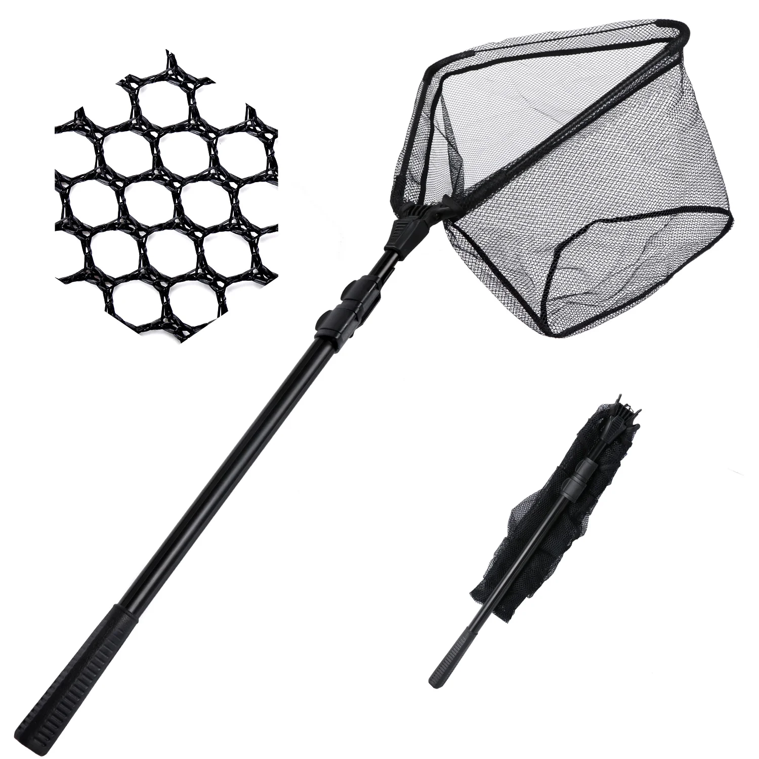 Red de pesca Goture con poste telescópico y mango plegable