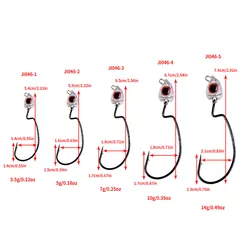 Jig Head con ojo 3D para vinilo: anzuelos de cebo blando