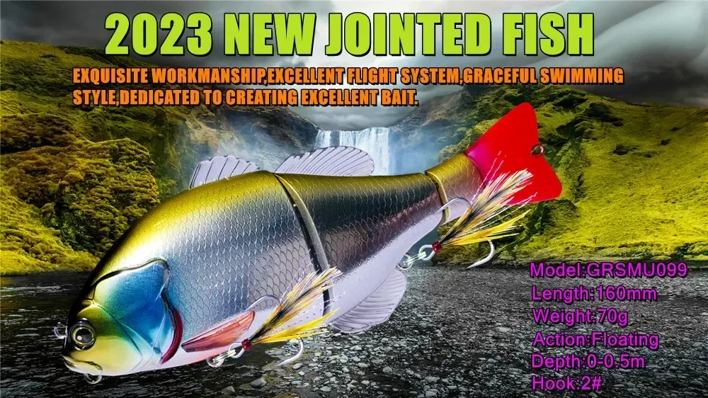 Señuelo Swimbait con detalle de la cola