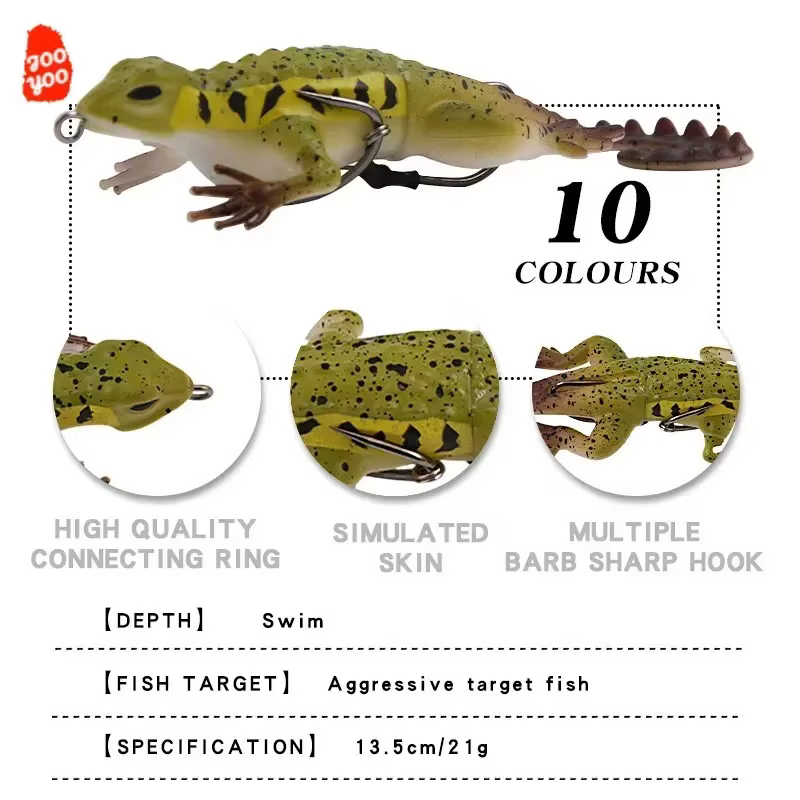 Barracuda Gecko Swinger Artificial - Señuelo de silicona para carpa - imagen 5