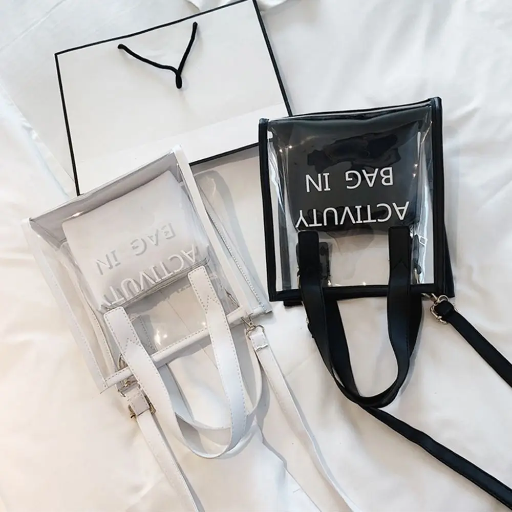 Bolso de gelatina transparente PVC para mujer bandolera cruzada - imagen 2