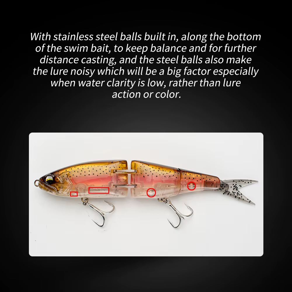Señuelo Swimbait Flash para lubina y lucio cuerpo duro - imagen 2