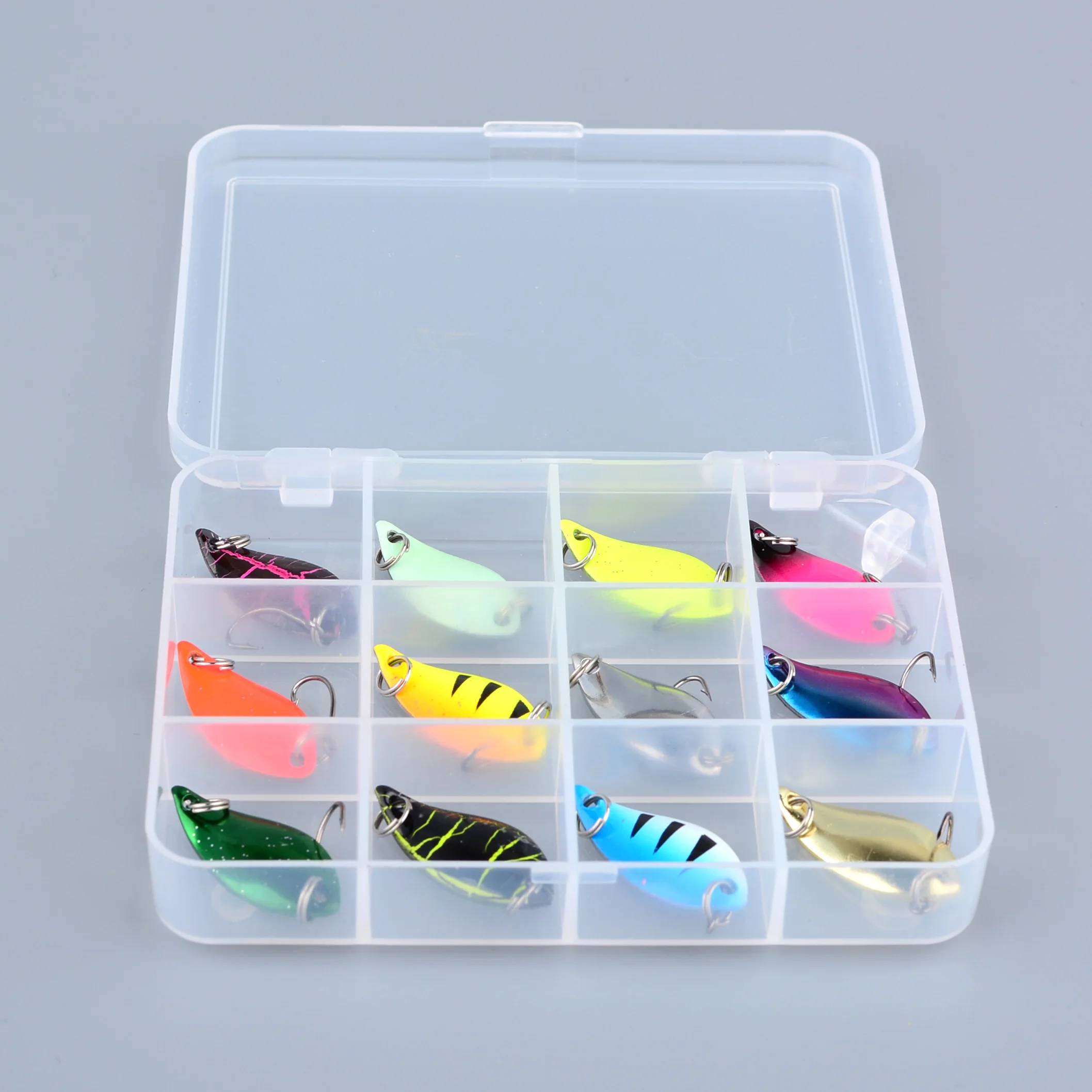 Cucharas giratorias para trucha con anzuelo jig de metal armado - imagen 4
