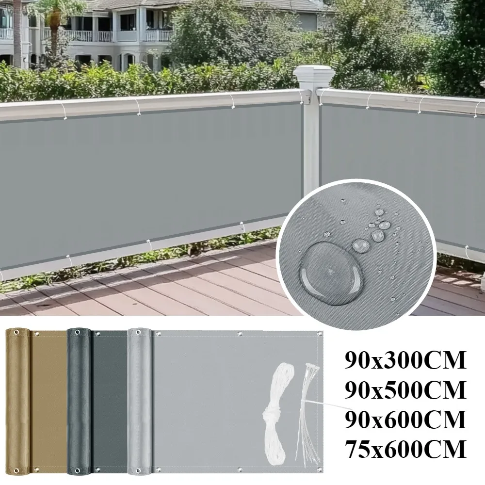 Vela de sombra UV 95% impermeable para balcón y jardín