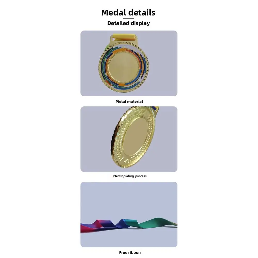 Medallas souvenir universales con cinta en oro, plata y bronce