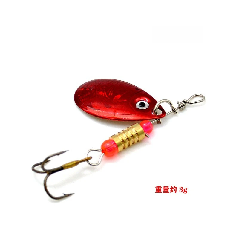 Señuelos manivela y plumas con anzuelos de metal para spinning - imagen 4