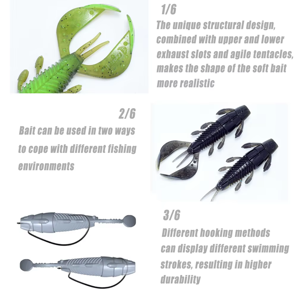 Elitelure Panthera Shad – Vinilo sinking cremoso 2,5-3,2'' - imagen 2