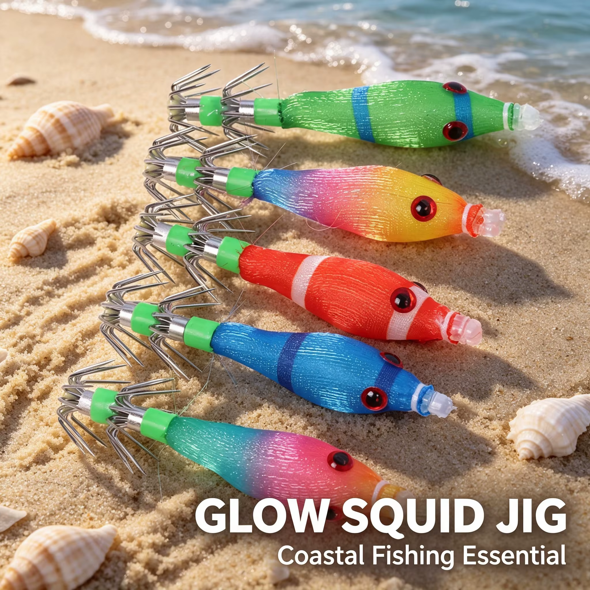 Señuelo para Calamar y Pulpo con Doble Luz – Aparejo para Agua Salada - imagen 3