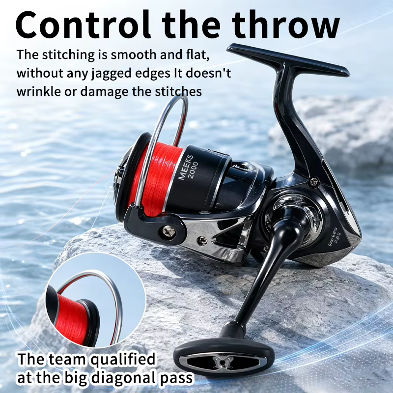 Carrete Spinning MEEKS – 7+1 Rodamientos, Frenado 7kg, 230g - imagen 4