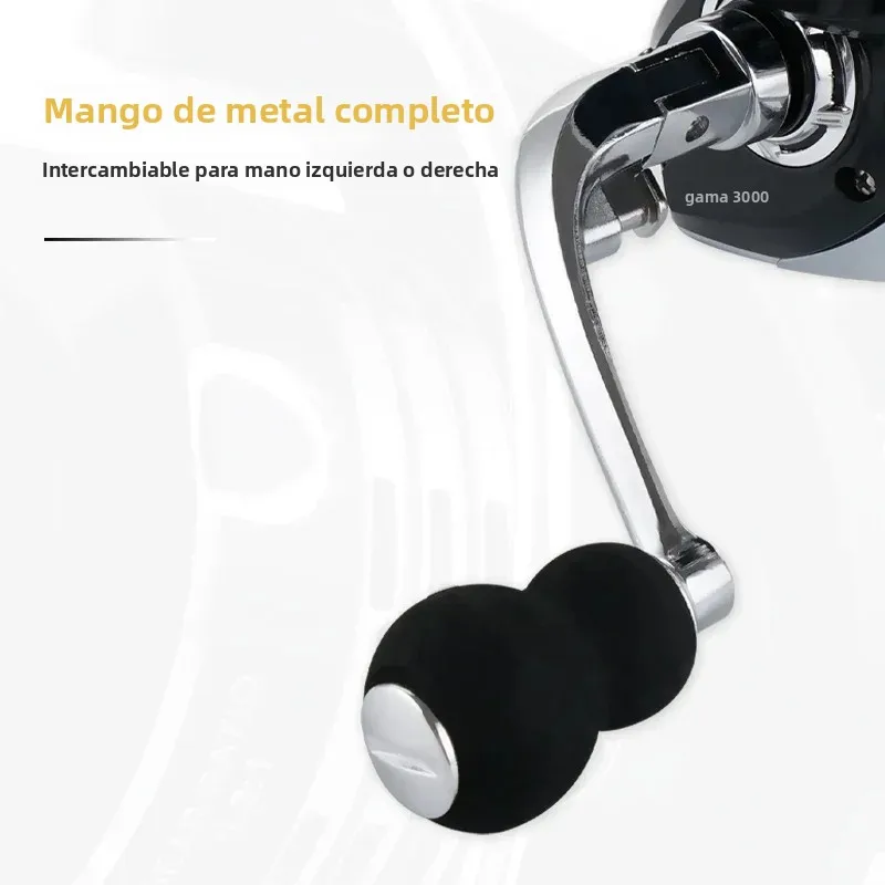 Carrete giratorio Huidiao con manivela metálica y accionamiento suave - imagen 3