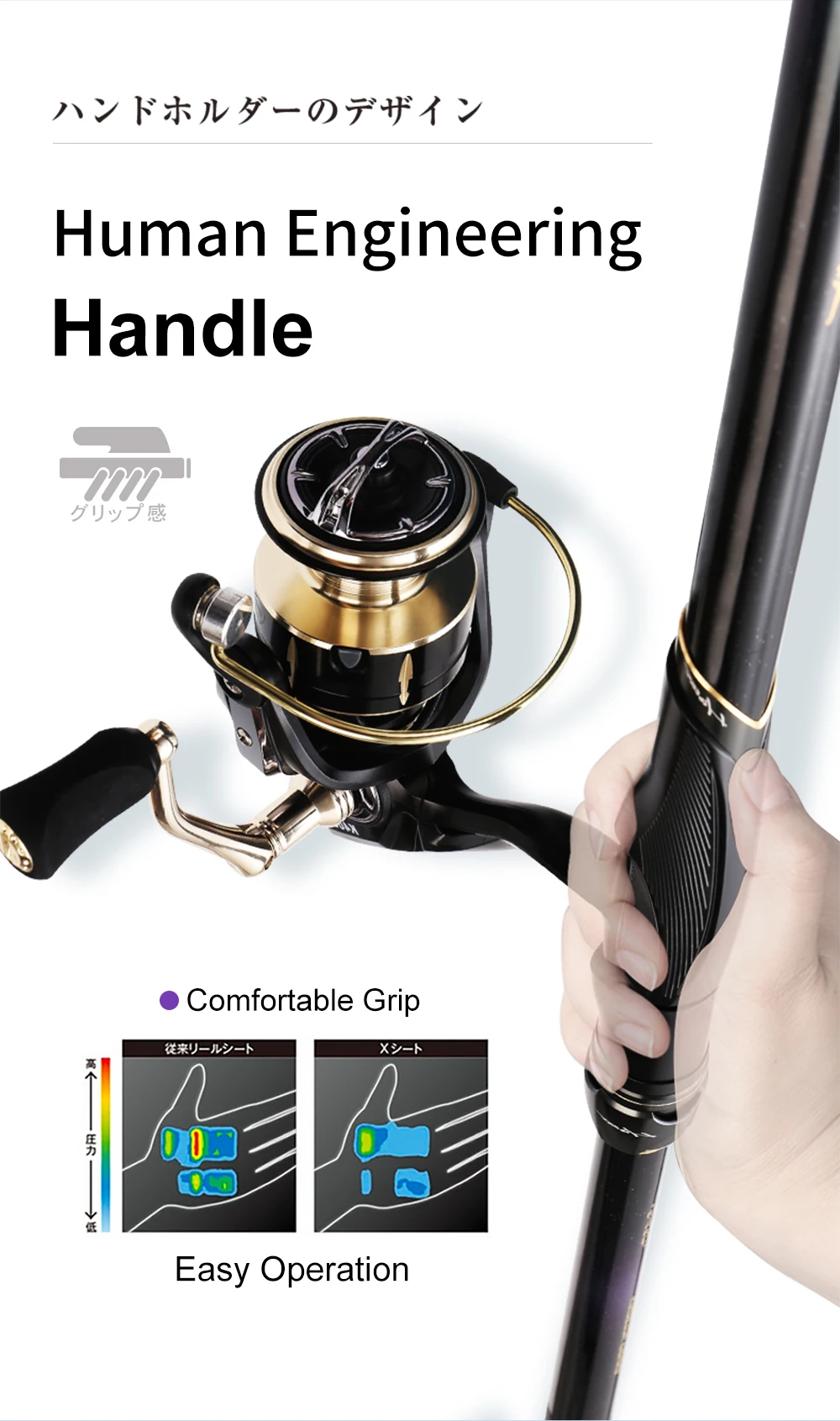 Pescador usando la caña en el mar