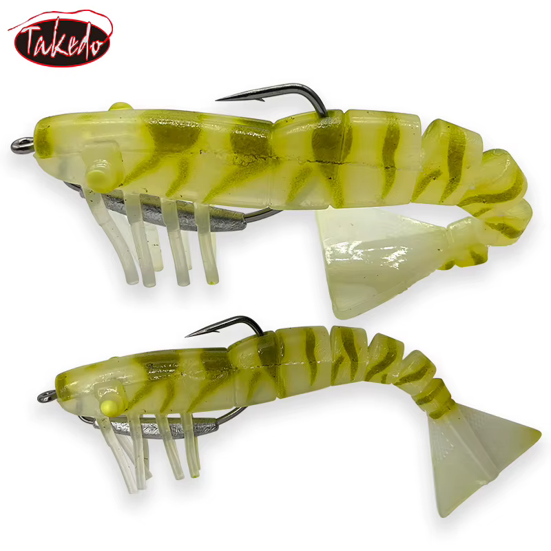 TAKEDO Gamba blando TPE 90mm – Set 3 uds con anzuelo VMC - imagen 3