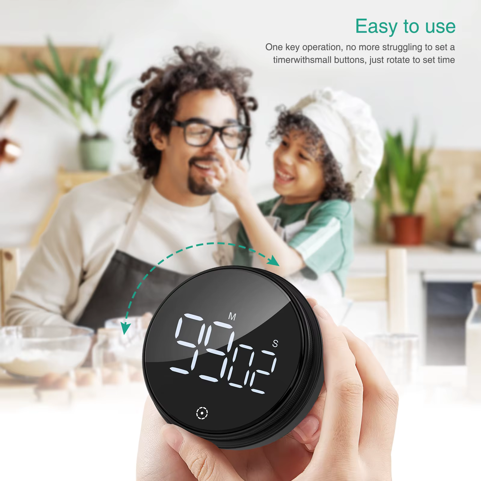 Temporizador Magnético ORIA – Cronómetro Digital LED para Cocina - imagen 4