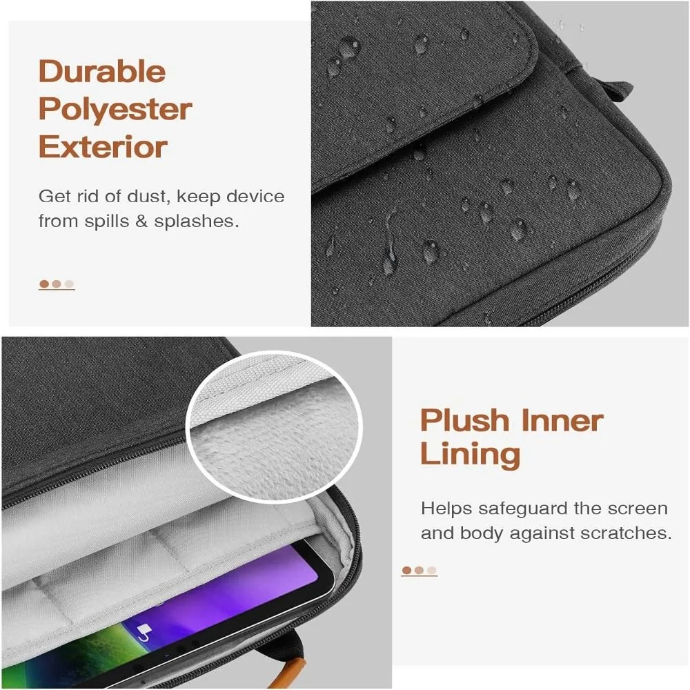Funda para tableta con acabado en poliéster gris