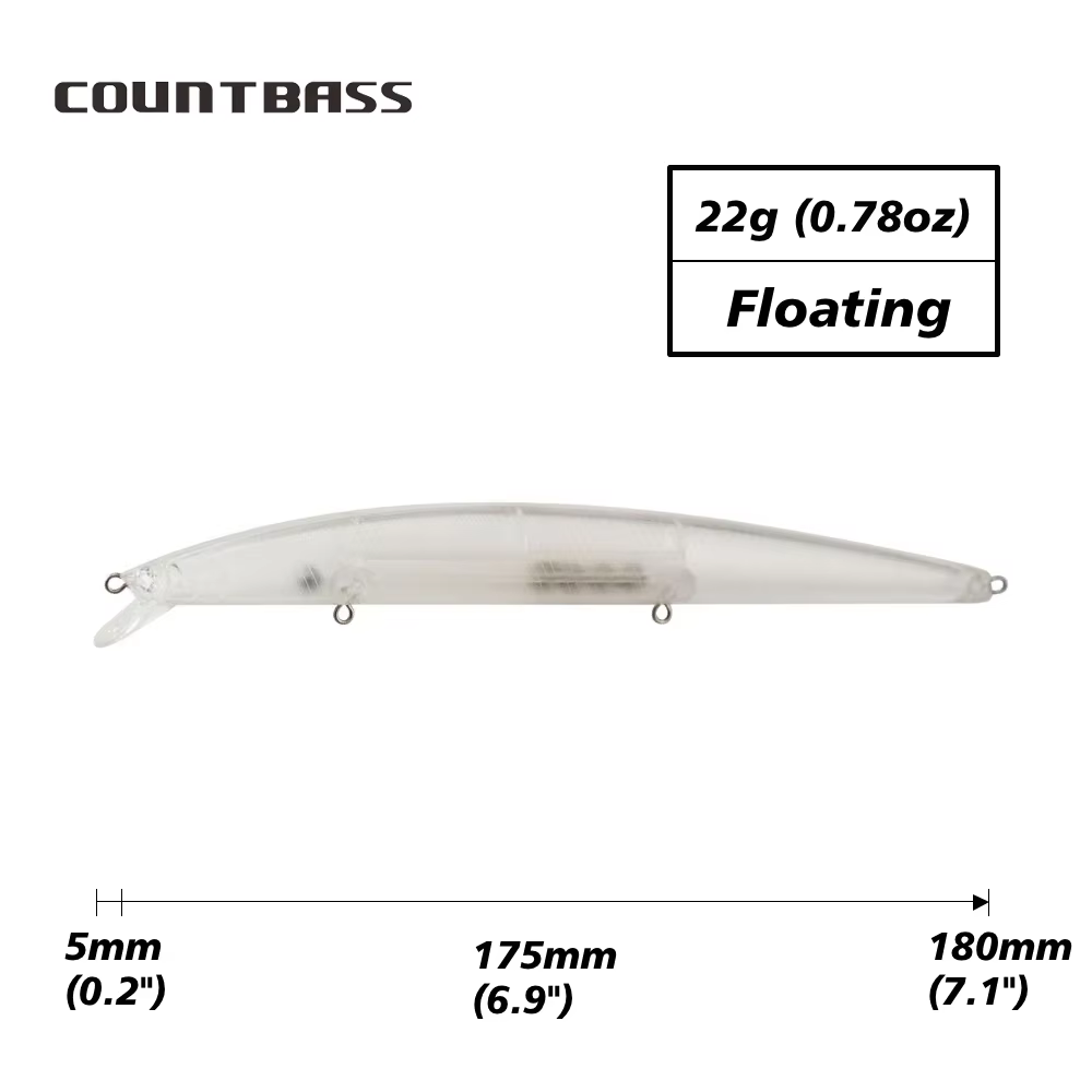 Countbaass Señuelos de pesca Wobblers Flotantes Blanco - imagen 3