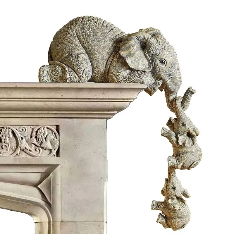 Figura elefante en resina - Decoración náutica para el hogar y salón - imagen 4