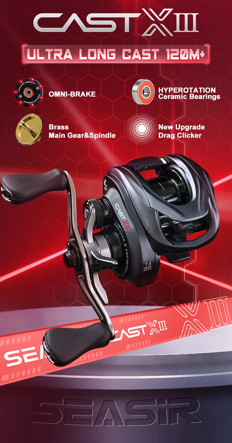 Carrete CAST‑X3 vista frontal