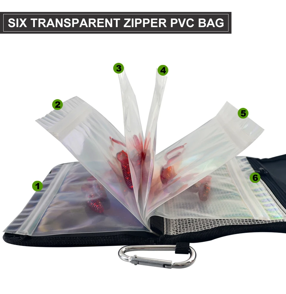 Bolsa de cebo con textura de malla transpirable