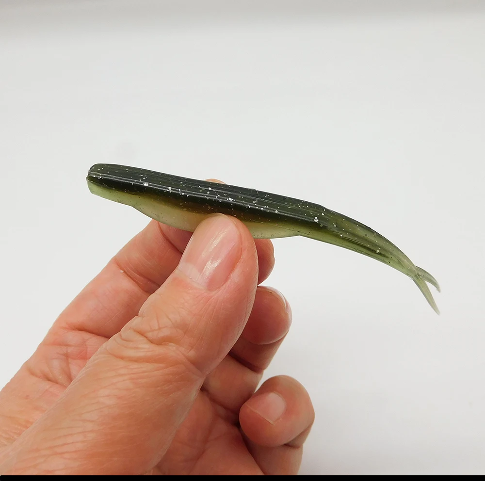 ESFISHING Super Fluke Señuelo vinilo cola de aguja para lucio - imagen 4