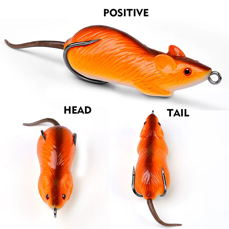 Swimbait ratón 6cm – Cebo artificial 11,5g para lucio con doble gancho - imagen 4