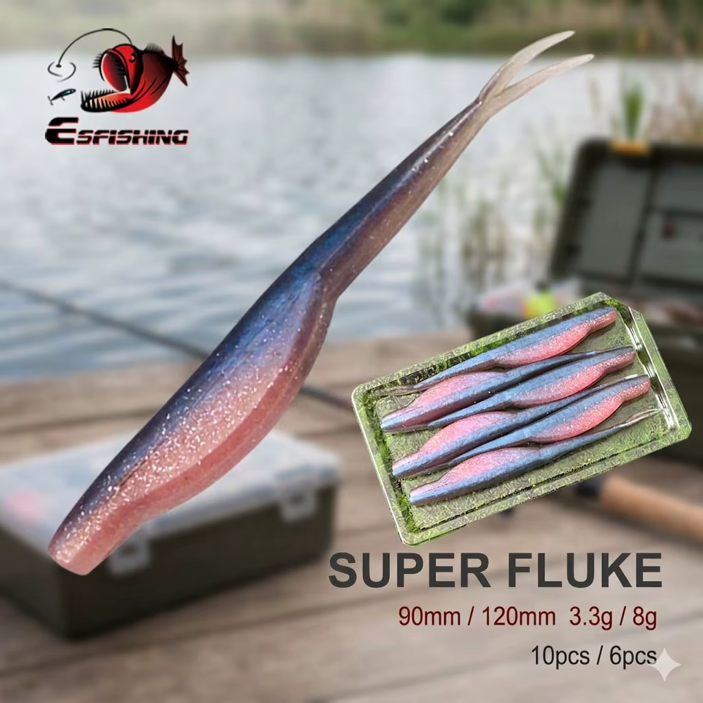 ESFISHING Super Fluke – Minnow senuelo blando 90-120mm