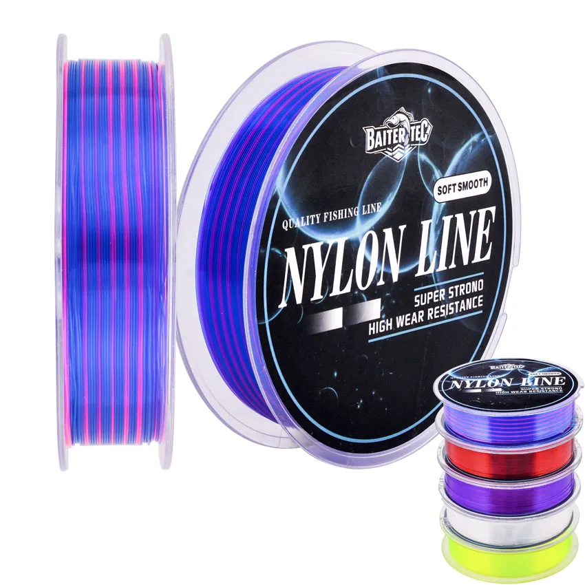 Línea de pesca de nylon monofilamento transparente resistente para carpas marianas