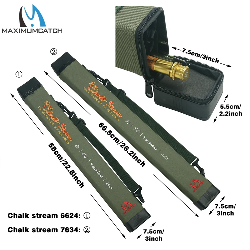 MAXCATCH CHALK Stream Caña de pesca con mosca ultraligera acción rápida - imagen 4