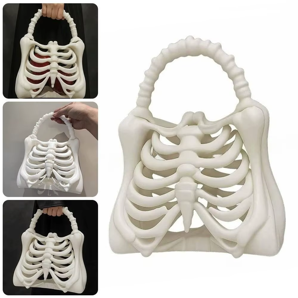 Bolso Torso con Estampado 3D Esqueleto – Diseño Gótico - imagen 4