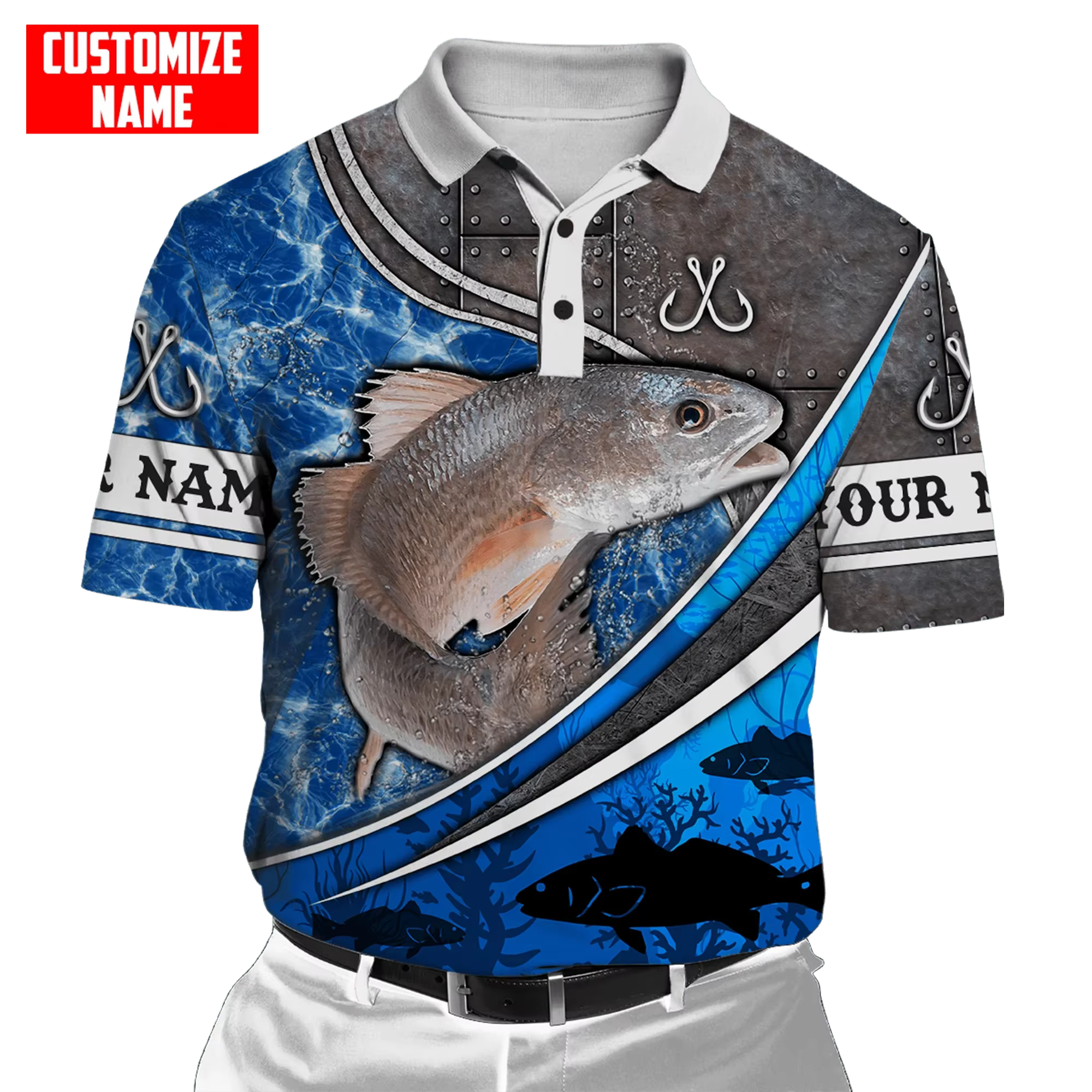PLstar Cosmos Polo Pesca Wahoo 3D Personalizado