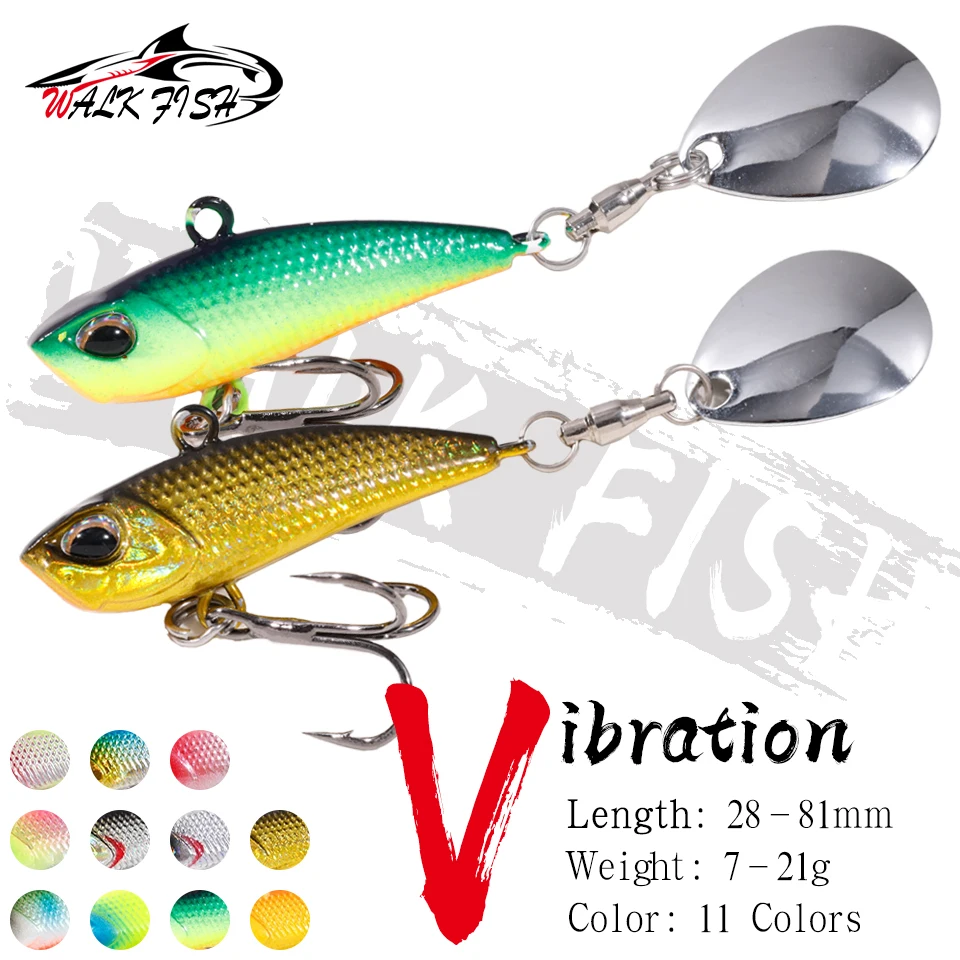 WALK FISH VIB Spinnerbait col giratoria metal Japón