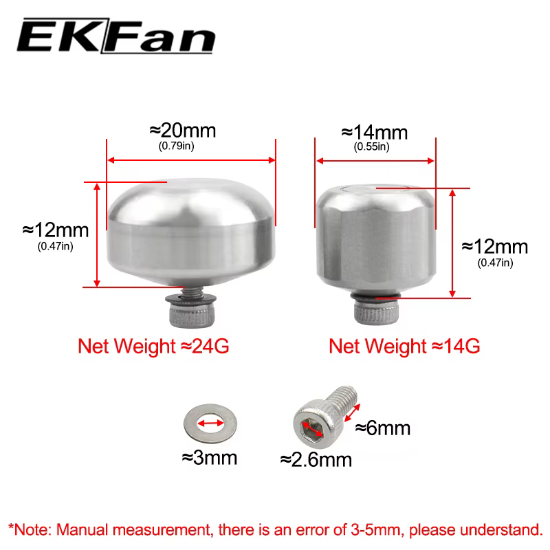 EKFan Tornillo Tuerca Manivela con Placa para Carrete de Pesca - imagen 5