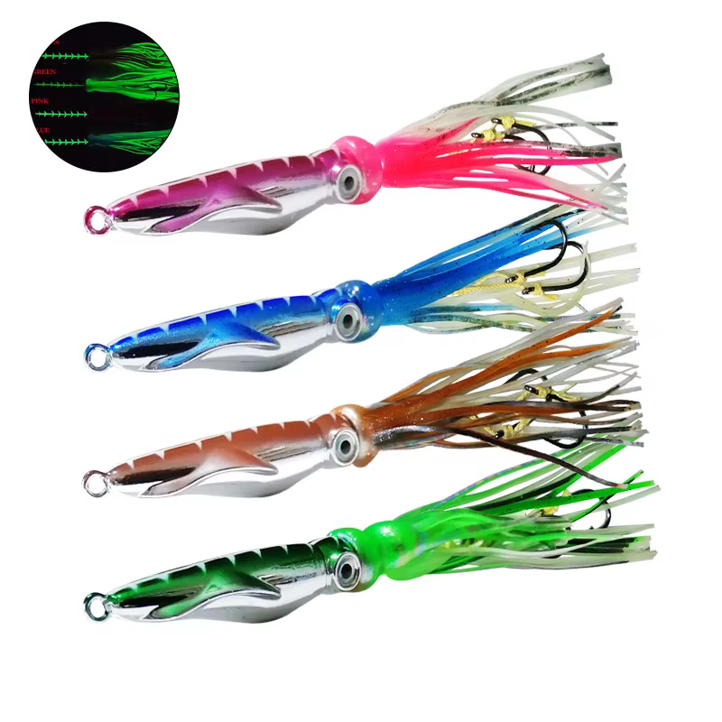 TEASER J108 cabeza de metal para jigging – falda de pulpo paso - imagen 5