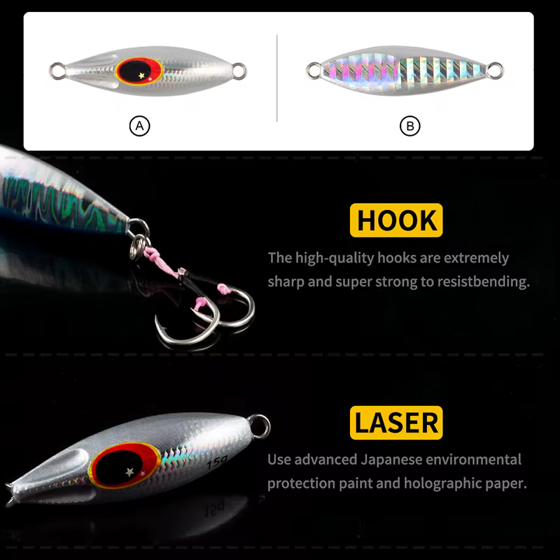 Señuelo de Metal LETOYO para Pesca en Agua Salada – Lubrina - imagen 5