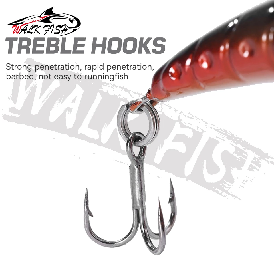 WALK FISH Minnow Señuelo flotante – Crankbait para carpa y lubina