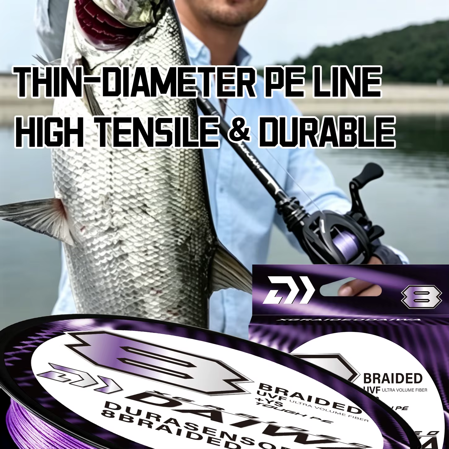 Línea trenzada PE Daiwa J-Braid X8 – 8 hebras - imagen 5