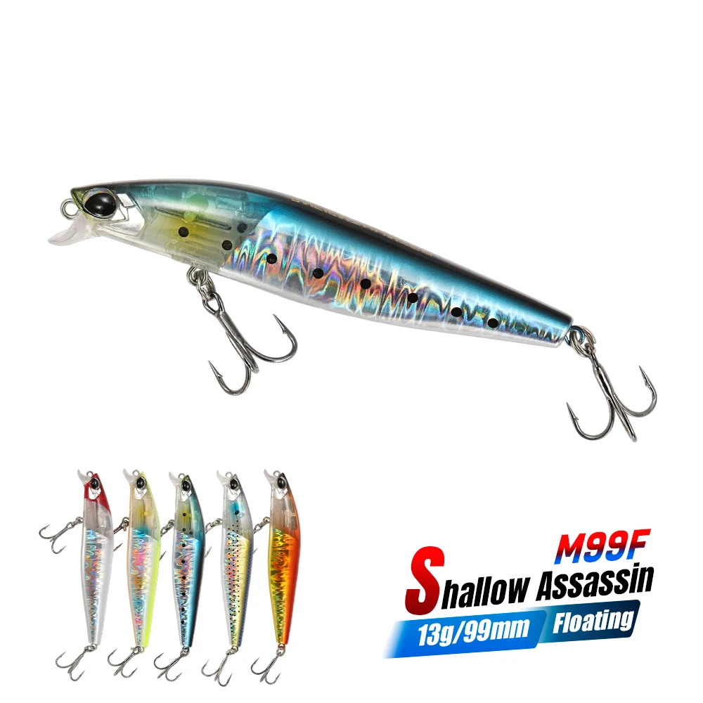 Señuelo de pesca Minnow flotante 99mm 13g vista frontal