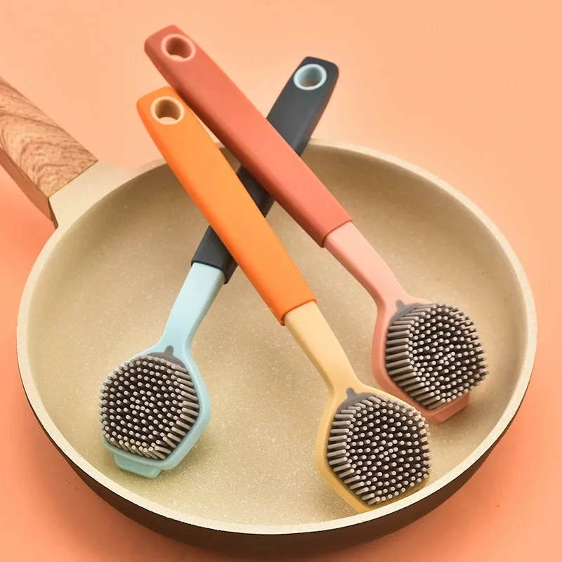 Cepillo limpiador de olla con mango largo y cerdas de plástico - imagen 4
