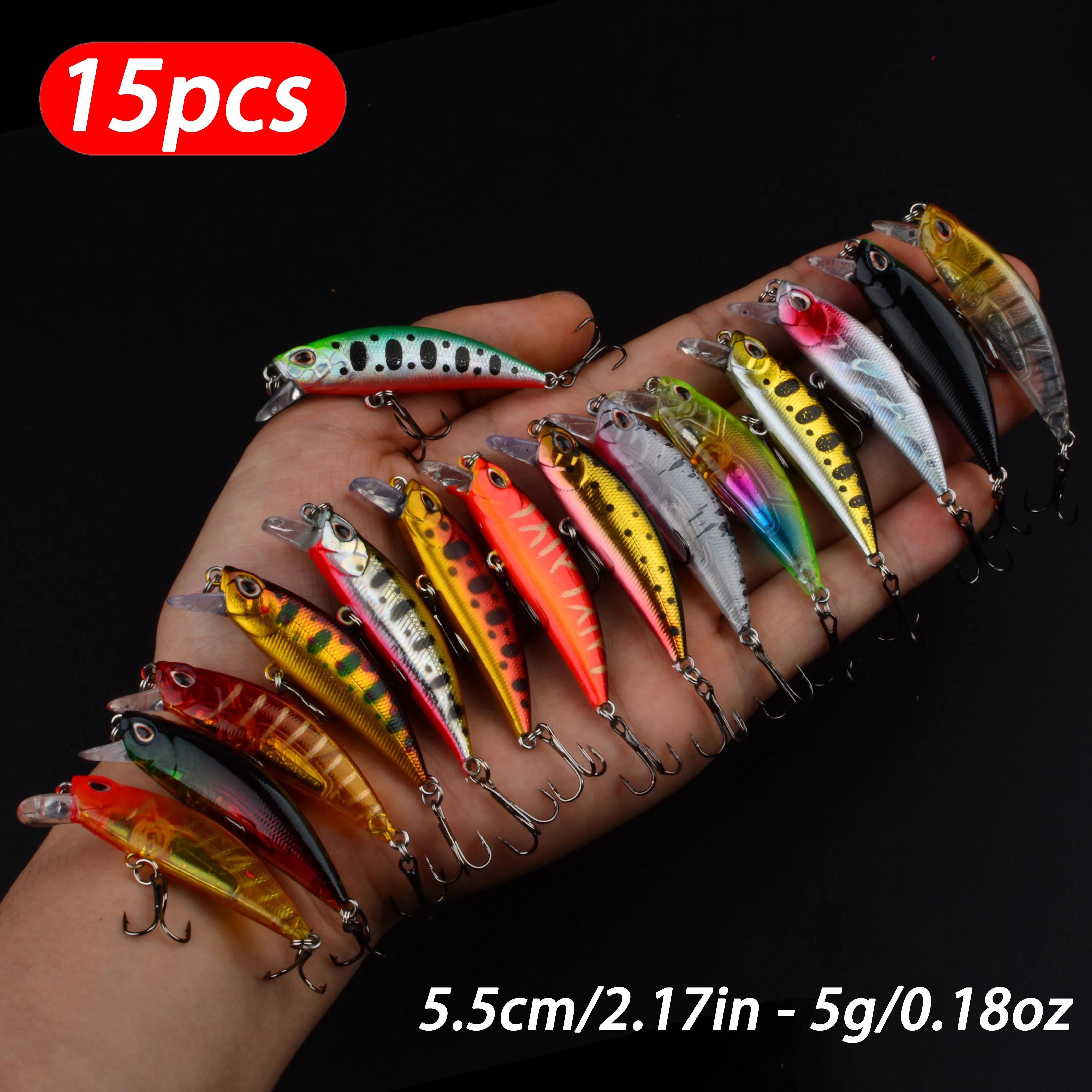Señuelo Minnow Wobbler con ojos 3D para lubina en invierno - imagen 5