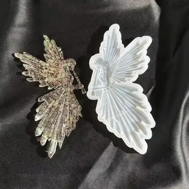 Molde de silicona para resina de espejo ángel, doble ala
