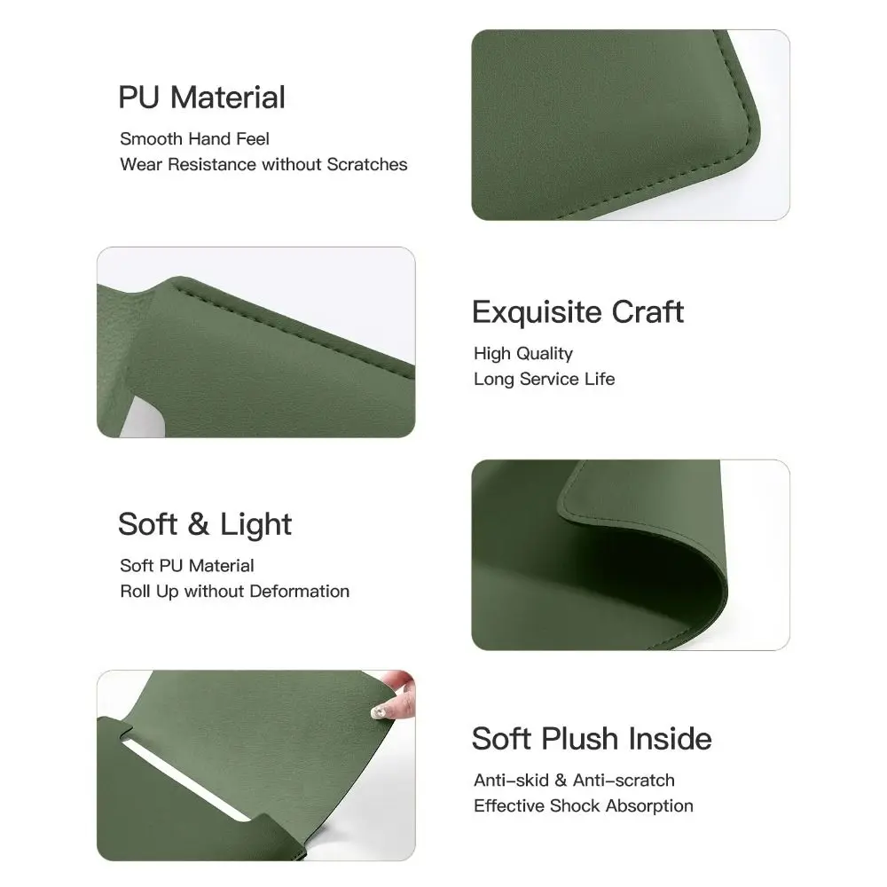 Funda para portátil de cuero PU en varios colores