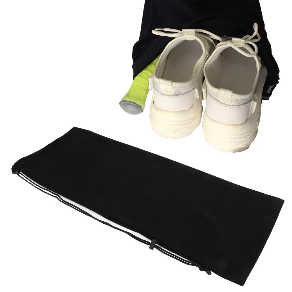 Bolsa raqueta tenis terciopelo con correa ajustable negra - imagen 3
