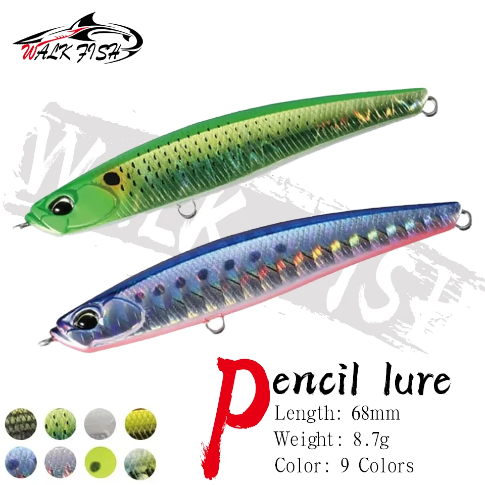 Stickbait lápiz WALK FISH 68 mm – Cebo duro para lubina y pececillo - imagen 4