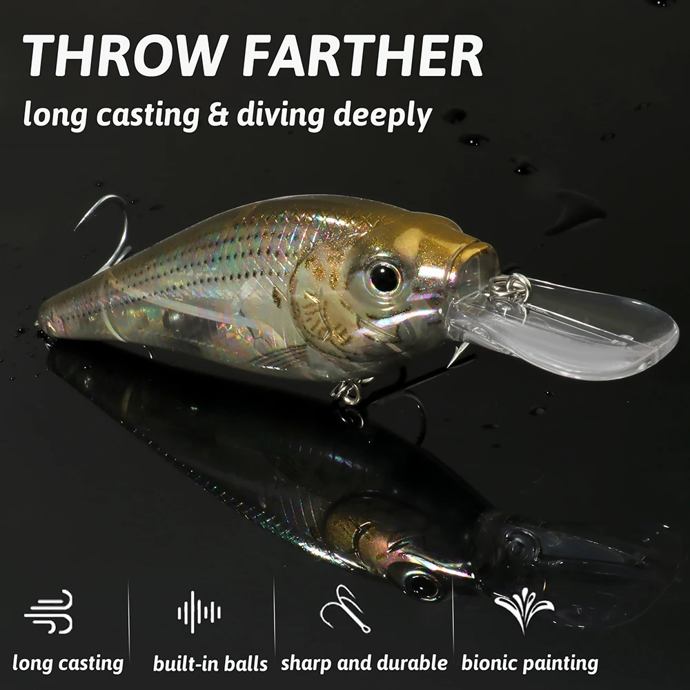 GOBAIT Minnow señuelo flotante con bola de acero - Swimbait Wobbler - imagen 2