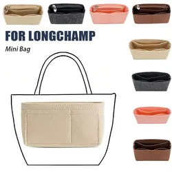 Longchamp bolsa interior portátil con forro de fieltro y bolsillos