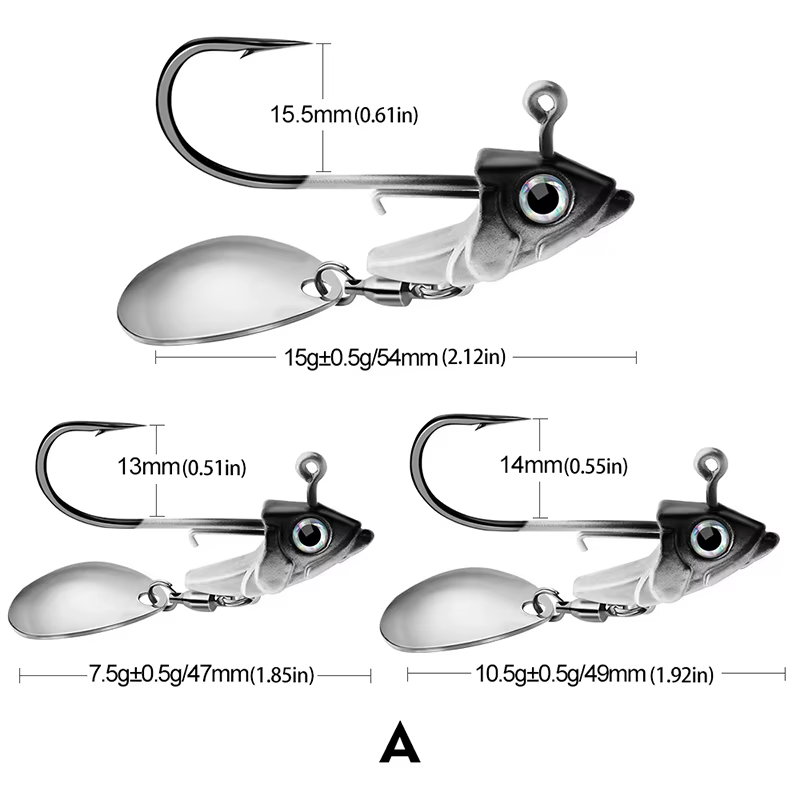 Señuelo VIB con lentejuelas giratorias – Wobbler Crankbait 7,5-15g - imagen 4