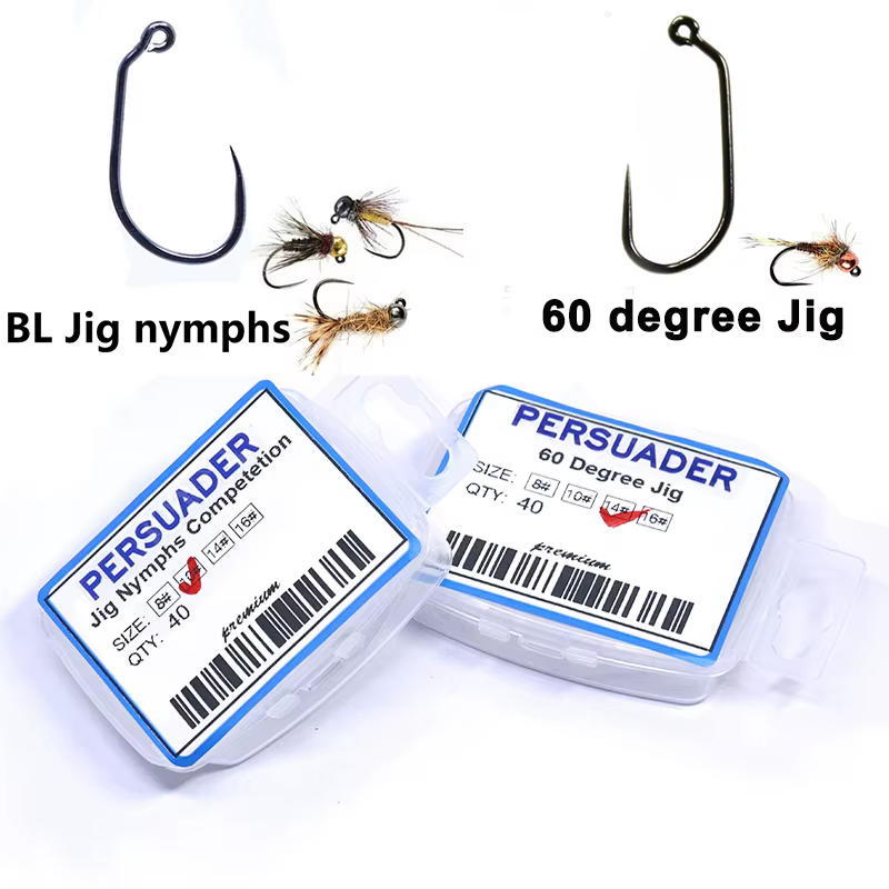 Anzuelos Jig Nymph sin Púas para Mosca – Ojo Plano con Tungsteno - imagen 5