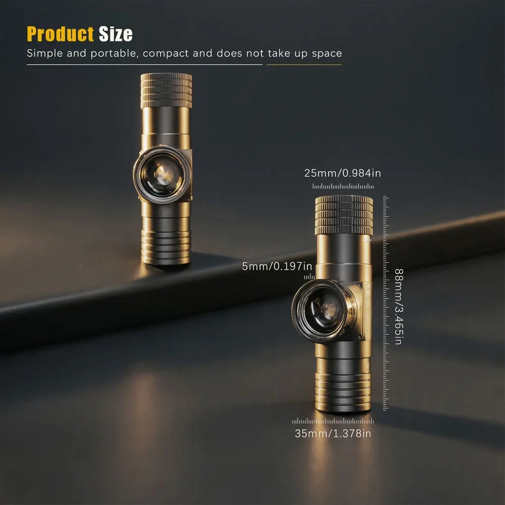 Linterna frontal LED con sensor de movimiento y zoom - imagen 3
