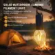 Linterna solar impermeable recargable con filamento cálido acampada - imagen 2