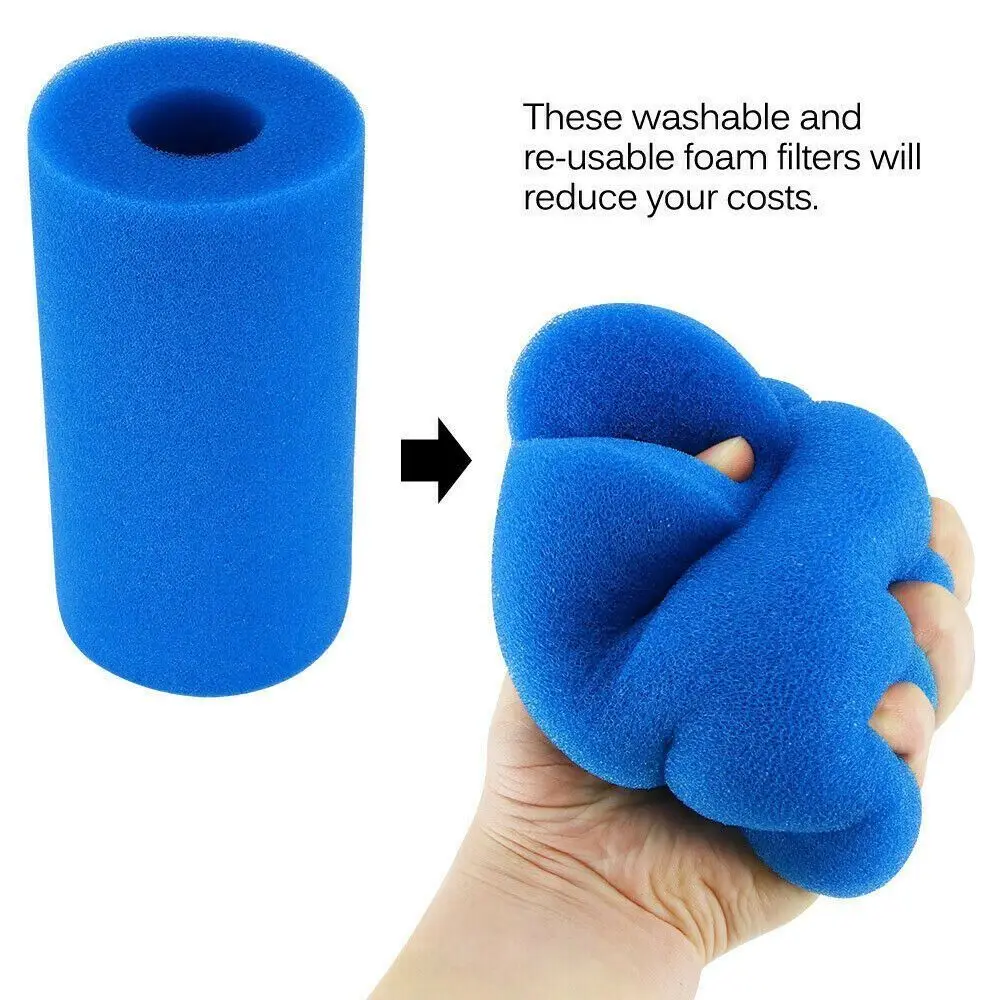 Esponja de filtro reutilizable lavable para piscina, fácil limpieza