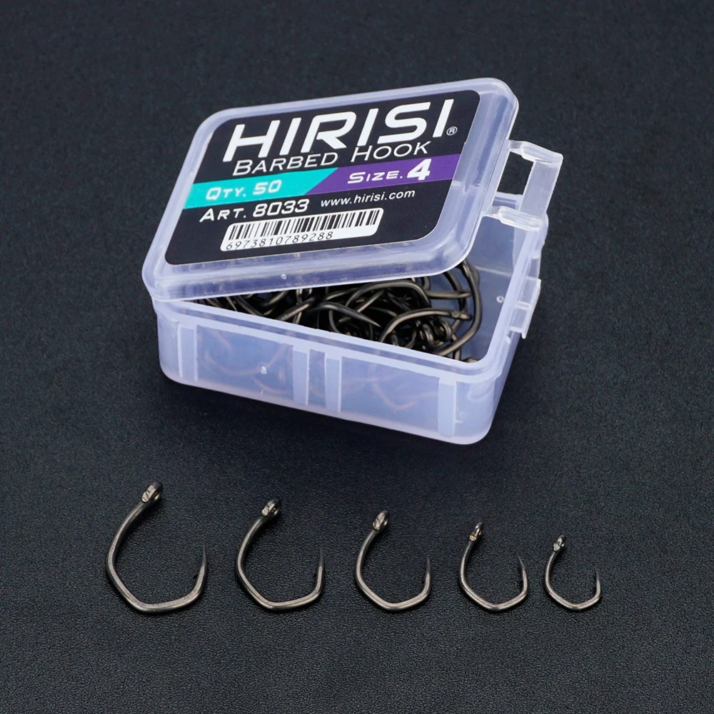 Anzuelo acero al carbono Hirisi 8033 PTFE con micropúas - imagen 3